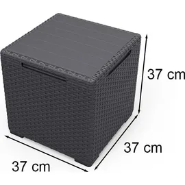 KETER Aufbewahrungsbox 37 x 37 x 37 cm Schwarz