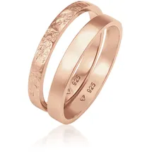 Elli Ring 925 Sterling Silber Ring Set in Rosegold | Gr.: 54