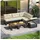 Okwish Gartenmöbelset 7-tlg. Beige