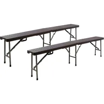 VCM Klappbank 2er Set Braun