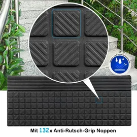 BigDean Stufenmatte 65 x 25 cm Schwarz