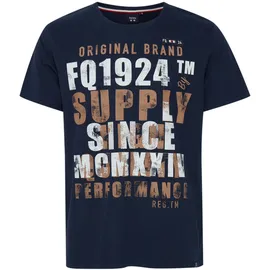 FQ1924 T-Shirt FQWerno Tolles T-Shirt mit modernem Print blau S