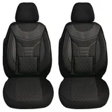 BREMER SITZBEZÜGE Maß Auto Schonbezüge kompatibel mit VW Golf Plus Fahrer & Beifahrer Set ab 2004-2014 / Auto Sitzbezüge Schonbezug Set Autositzbezüge 2er Pack in Schwarz (910)