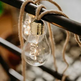 BUTLERS LED-Lichterkette Naturseil 4,6 m Braun