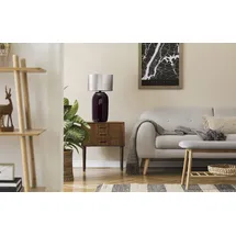 Kayoom Tischleuchte "Art", lila Eisen B/H/L: ca. 31x57,5x31 cm E27 1 Brennstellen Ø Lila, Silber