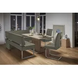 Home Affaire Eckbank HOME AFFAIRE "Rab", grün (khakifarben (arizona 4421), silberfarben), B:180cm H:88cm T:140cm, Polyester, Sitzbänke, Eckbank, in 2 Breiten (180 oder 200 cm), Bezug in verschiedenen Qualitäten