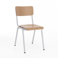 Wink Design Swindon Wood, mehrschichtig, 4 Stück Stuhl, Eiche, Weiß matt, H80x44x57 cm