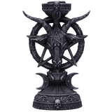 Nemesis Now Light of Baphomet Kerzenhalter, 15,5 cm, Schwarz