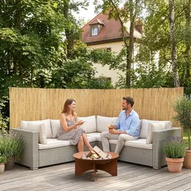 casa.pro Schilfzaun 150 x 300 cm Beige