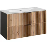 petits-meubles Waschtisch 100,2 x 57 x 46 cm Schwarz