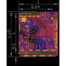 Adafruit Radio FeatherWing - RFM69HCW 433MHz