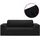 vidaXL Stretch Sofahusse 2-Sitzer Schwarz Polyester-Jersey
