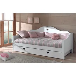 Vipack Schubkasten Amori, auf Rollen zum Unterschieben unter das Bett (B/H/T ca. 199x22x94cm, Bedenplatten Dekor, einfach zu bedienen), bietet viel Stauraum im Zimmer, weiß lackiert weiß