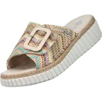Rieker Pantoletten 69253-91 in Mehrfarbig - Beige 37