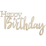 Rayher Holz Minischrift"Happy Birthday",FSC Mix Credit, natur, 8,5x4,7x0,3cm, 46517505