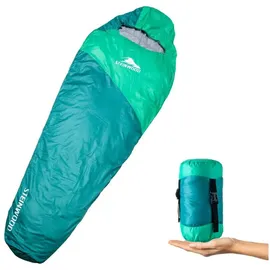 Steinwood Sommerschlafsack Ultra leicht koppelbar, Campingschlafsack Outdoor, Deckenschlafsack, Mumienschlafsack