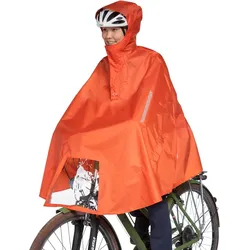 Fahrrad-Regenponcho Bike Poncho red orange L