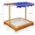 ML-Design Sandkasten mit Dach 118x118 cm blau/bunt/gelb