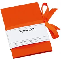 Semikolon Uni Leporello Fotoalbum senkrecht orangefarben