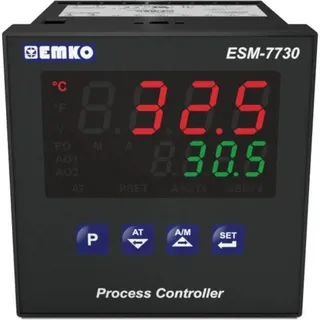 EMKO ESM-7730.1.20.0.1/01.02/0.0.0.0 2-Punkt, P, PI, PD, PID Universalregler Pt1, Thermostat, Schwarz