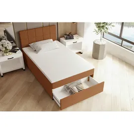 Meise Möbel meise.möbel Boxspringbett Catania 120 x 200 cm, Stoff Grau