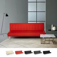 Produce Shop Schlafsofa Click Clac 2-Sitzer aus Kunstleder Lehnen modernes Design Elly - Rot