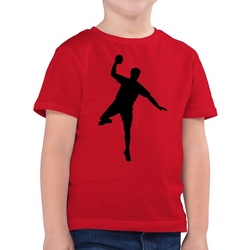 Shirtracer T-Shirt Handball Wurf Kinder Sport Kleidung rot 152 (12/13 Jahre)