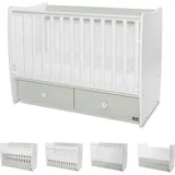 Lorelli Babybett MATRIX NEW 120 x 60 cm, 2 Ebenen, 2 Schubladen grün