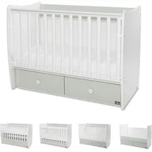 Lorelli Babybett MATRIX NEW 120 x 60 cm, 2 Ebenen, 2 Schubladen grün
