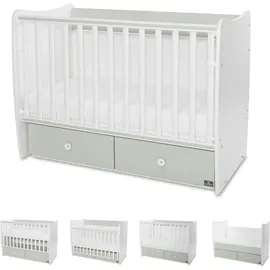 Lorelli Babybett MATRIX NEW 120 x 60 cm, 2 Ebenen, 2 Schubladen grün