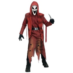 Fun World Kostüm Dead By Daylight Viper Ghostface, Komplettes Kostüm für Fans des Horror-Games rot 128-140