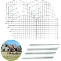 VINGO Teichzaun Steckzaun Wildzaun Gartenzaun Tiergehege Zauntor Unterbogen 10x - Grün