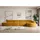 altdecor Ecksofa in L-Form Corner Sofa Bett Eckcouch Couch Wohnlandschaft Cauchsofa MARI-L3-406x165x78 cm Senfgelb