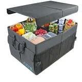 4DOOR Kofferraumtasche/Auto Organizer XXL (85 Liter) - faltbar, rutschfest, stabil mit Deckel - Box zum verstauen & aufbewahren