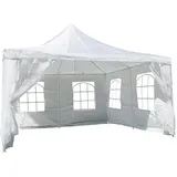 Hochwertiges Partyzelt Pavillon Festzelt 4x4 m creme Dach wasserdicht 250 g/m2