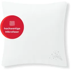 Microfaserkissen MY HOME "Baca, Kopfkissen 40x80 cm und 80x80 cm", weiß, B:80cm L:80cm, Füllung: 100% Polyester, Kopfkissen