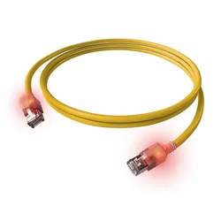 EasyLan saCon DualBoot LED Patchkabel S/FTP gelb1.50m Kat.6A - Netzwerk - FTP