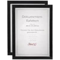 Ideal Trend 2er 3er 5er 10er Pack Dokument Bilderrahmen 21x29,7 DIN A4 Urkunde Foto Rahmen: Farbe: 2er Pack Schwarz