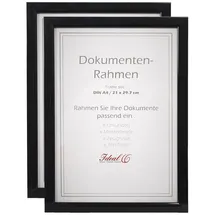 Ideal Trend 2er 3er 5er 10er Pack Dokument Bilderrahmen 21x29,7 DIN A4 Urkunde Foto Rahmen: Farbe: 2er Pack Schwarz