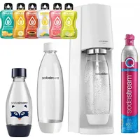 SODASTREAM TERRA Sättiger WEISS + Sicherungsflasche 1l + Flasche 0,5l + 6x Bolera - Weiß