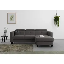 sit&more Ecksofa SIT & MORE "Belluci L-Form", grau (fango), B:247cm H:85cm T:170cm, Sofas, Ecksofa, inklusive Federkern, wahlweise mit Bettfunktion und Bettkasten