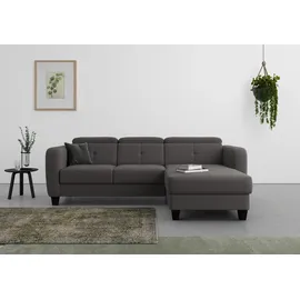 sit&more Ecksofa SIT & MORE "Belluci L-Form", grau (fango), B:247cm H:85cm T:170cm, Sofas, Ecksofa, inklusive Federkern, wahlweise mit Bettfunktion und Bettkasten