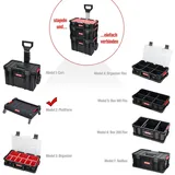 Kreher Werkzeugtrolley 'Q-Brick' aus Kunststoff in Schwarz (Module wählbar)