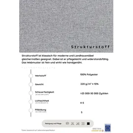 Collection AB Wohnlandschaft Polyester U-Form 3-Sitzer Grau