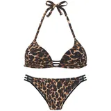 Bruno Banani Triangel-Bikini Damen leo bedruckt Gr.40 Cup B