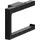Keuco Edition 11 Toilettenpapierhalter offene Form, schwarz-matt