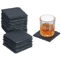 Relaxdays Untersetzer, 10x10 cm anthrazit