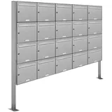 AL Briefkastensysteme 20 Fach Silber