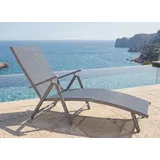 Sonnenliege RIO Silbergrau Gartenliege Liegestuhl Relaxliege Strandliege Liege