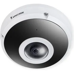 Vivotek Fish-Eye-Netzwerkkamera (2048 x 2048 Pixel), Netzwerkkamera, Schwarz, Weiss